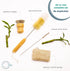 Bamboo Dish Brush Set, Complete Sustainable & Compostable Sponge and Scrubber Set, Eco Friendly Cleaning Products, Bamboo Cleaning Brush, Wooden K...