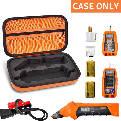 Case Compatible with Klein Tools ET310 AC Circuit Breaker Finder & 80041 Outlet Repair Tool Kit & RT250 GFCI Receptacle Tester. Electrical Tools S...