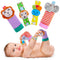Baby Rattle Cotton Socks and Wrist Rattle Strap Set, Infant Toys 0 3 6 9 12 Months, Baby Gifts for Boys and Girls, Develop Babies Sensory Toys...