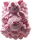 Longzang Bathing Pig Cake Mould S405 Art Silicone Soap Craft DIY Handmade Candle Molds, Pink...