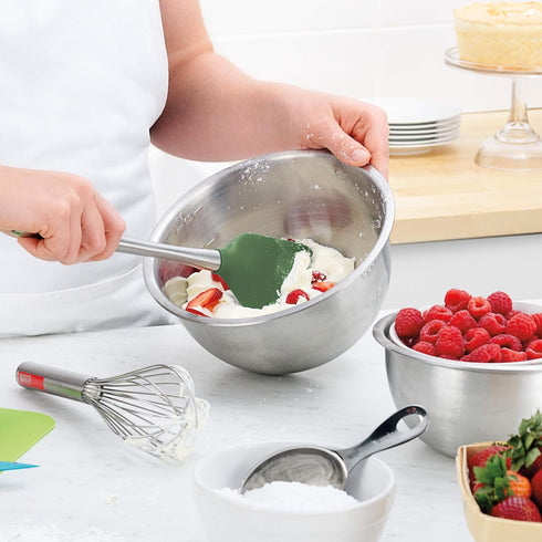 Tovolo Flex-Core Stainless Steel Handled Spatula Heat-Resistant & BPA-Free Silicone Turner Head, Cast Iron & Non-Stick Cookware, Dishwasher-Safe, ...