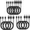 Smays USB C Cable Bulk 10-Pack 3ft, Type C Phone Charger Lot Black...