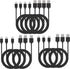 Smays USB C Cable Bulk 10-Pack 3ft, Type C Phone Charger Lot Black...