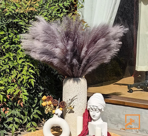 ZIFTY 7-Pcs 38"/3.1FT Faux Pampas Grass Large Tall Fluffy Artificial Fake Flower Boho Decor Bulrush Reed Grass for Vase Filler Farmhouse Home Wedd...