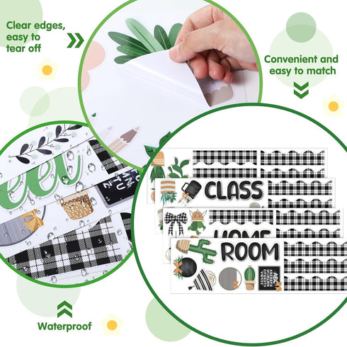 Watersay Modern Farmhouse Classroom Decor Farmhouse Bulletin Board Decorations Home Sweet Classroom Bulletin Board Potted Plant Bows More Farmhous...