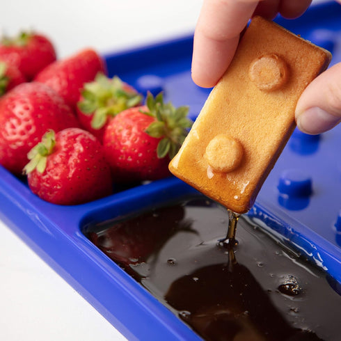 Brick Building Construction Eating Plate - Stack & Build Your Brick-Shaped Waffles on Fun Novelty Plate - as Seen on Kickstarter - Fun Gift, Waffl...