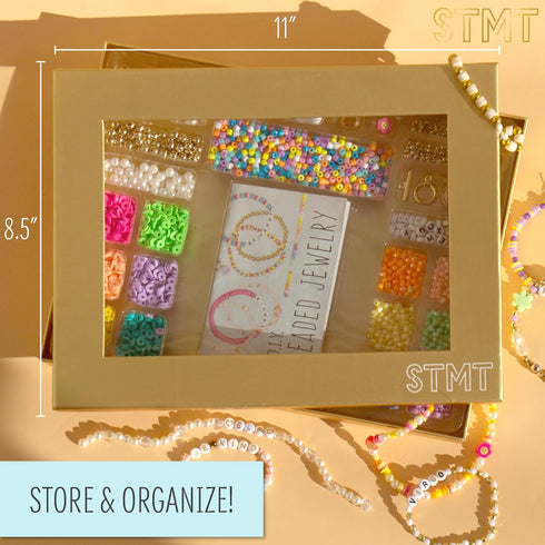 STMT DIY Beaded Jewelry, Makes 15 Premium Jewelry Pieces, Quality Bracelet Making Kit, Features Letter Beads for Bracelets, Enameled Bracelet Char...