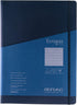 Fabriano Ecoqua Plus Hidden Spiral-Bound Notebook, 8.3" x 11.7", A4, Lined, Navy...
