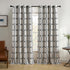Elrene Home Fashions Kaiden Geometric Room-Darkening Window Curtain, Single Panel, 52" W x 95" L (1 Panel), Black...