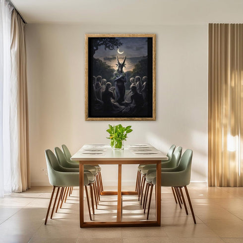 Posterizer 1 pcs-dark mystical scene-anthropomorphic being-for witch occult lovers 1-Gothic Art-Fantasy & Fiction Art-Living Room Bedroom Decor- u...