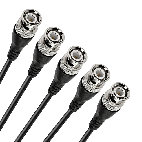 MEIRIYFA BNC Pigtail Cable Bare Wire, BNC Male Coaxial Connector Extension Plug with Open End Wire for CCTV Camera Terminal Adpater (5pcs BNC Male...