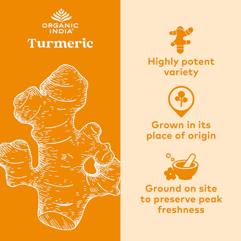 ORGANIC INDIA Turmeric Curcumin with Black Pepper - Organic Turmeric Supplement and Curcumin Supplement, Turmeric Capsules, Joint Support & Immune...