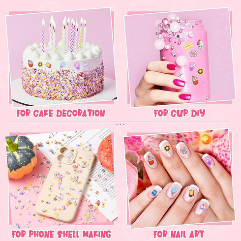 Airssory 3000 Pcs Handmade Polymer Clay Food No-Hole Slice Beads for Jewelry Making DIY Craftings...