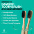 Paramexview® Natural Bamboo Toothbrushes Set of 4 | BPA-Free Medium Bristles, Eco-Friendly | Biodegradable Handle, Charcoal Infused and Organic Ba...