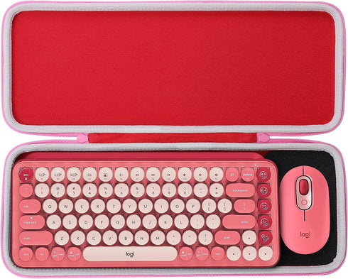 Aenllosi Hard Carrying Case Compatible with Logitech POP Keys Mechanical Wireless Keyboard (Pink)(Case Only)...