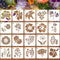 JULMELON Flower Stencils for Painting on Wood, 20Pcs Sunflower Painting Stencil Reusable Stencils DIY for Painting Wall Floor Decor Rock Dot Paint...