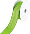 Homeford Christmas Flat Glitter Wired Edge Ribbon, 1-1/2-Inch, 10-Yard (Lime Green)...