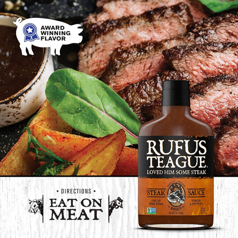 Rufus Teague - Spicy Steak Sauce - Premium Steak Sauce - 7 oz. Bottle...