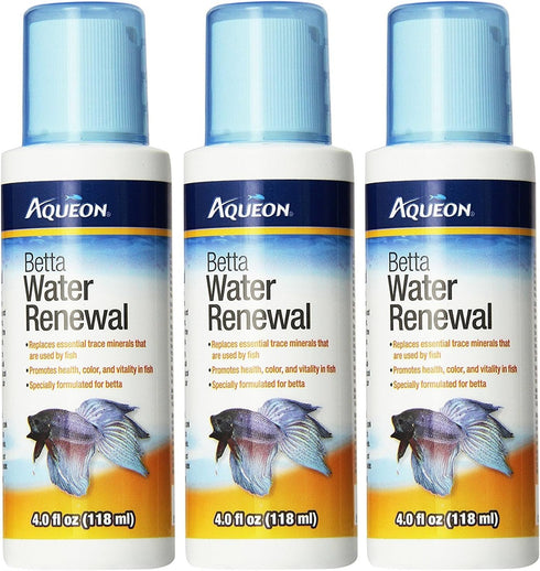Aqueon (3 Pack) Water Renewal Betta, 4-Ounce...
