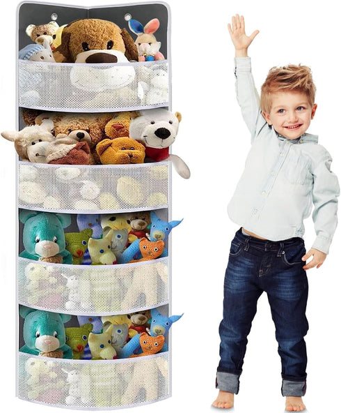 Soft Corner Shelf | Safe Hanging Organizer | Child-Friendly Wall Mount Storage | for Sundries, Toys, Stuffed Animals, Diapers | for Pantry Closet ...