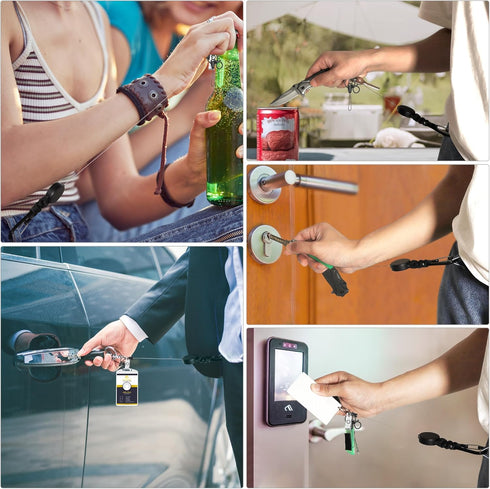 EOTW 2 Pack Retractable Keychain Key Retractable Keychain Heavy Duty with 23.6” Steel Retractable Cord Carabiner Key Ring for Keys Black...