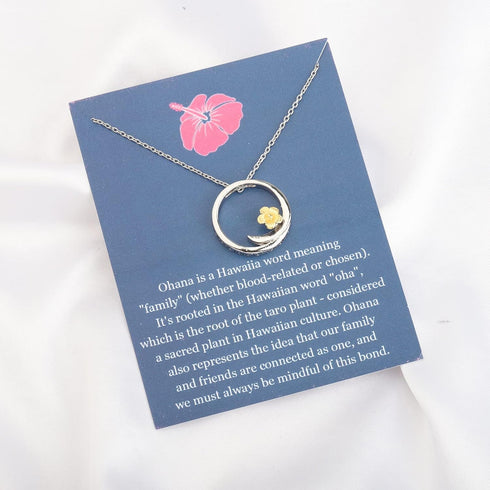 Hibiscus Flower Pendant Necklace Hawaiia Means Family Jewelry Hibiscus Charm Gift for Family And Friends...