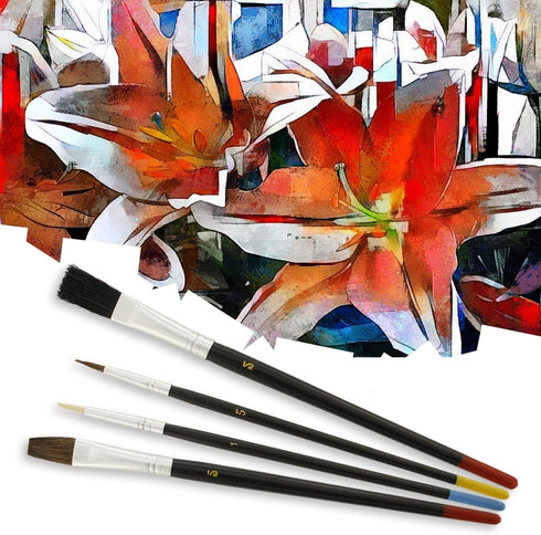 Zen Art Supply ARTIST PAINT BRUSH SET 15 Pc All Purpose Oil Watercolor Acrylic...