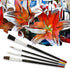Zen Art Supply ARTIST PAINT BRUSH SET 15 Pc All Purpose Oil Watercolor Acrylic...