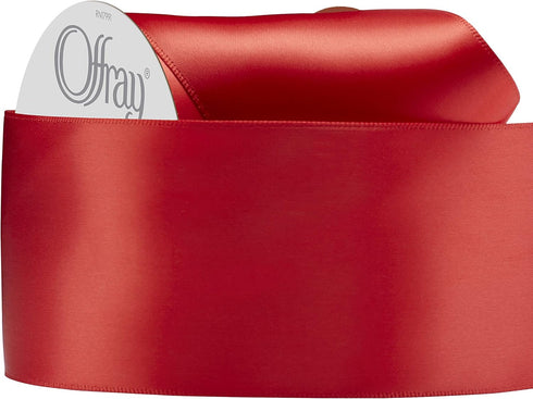 Berwick Offray 360125 Single Face Satin Ribbon, Red, 2 1/4 in x 9 ft...