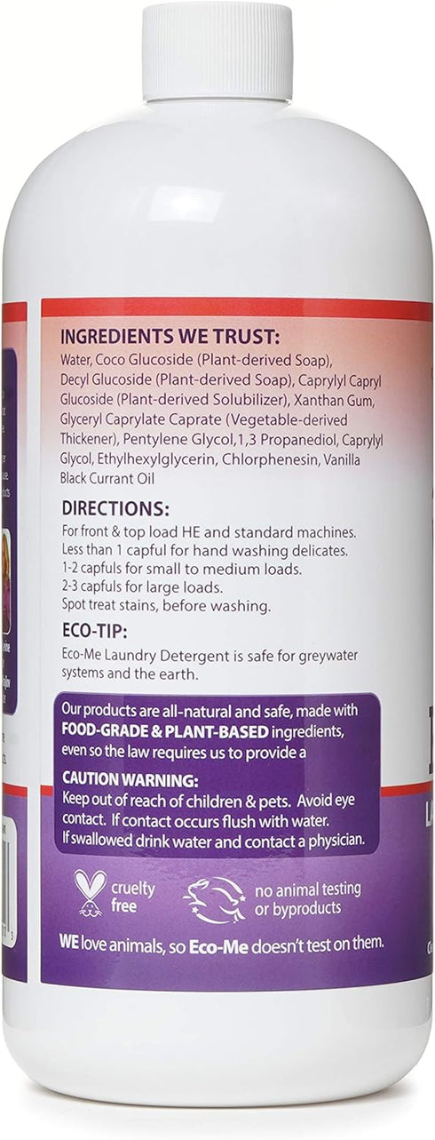 Eco-me Plant Based Concentrated Laundry Detergent, Clear Citrus Berry 32 Fl Oz (Pack of 1)...