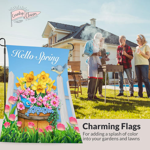 Seasonal Garden Flags 12x18 Double Sided Set of 10 Outside Yard Flags, Decorative Small Garden Flag with Anti-Wind Clip and Stopper, Garden Flags ...