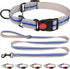 Martingale Collar for Dogs,Soft Neoprene Padded Reflective Martingale Collar and Leash Set Safety Buckle Nylon Martingale Dog Collars for Large Do...