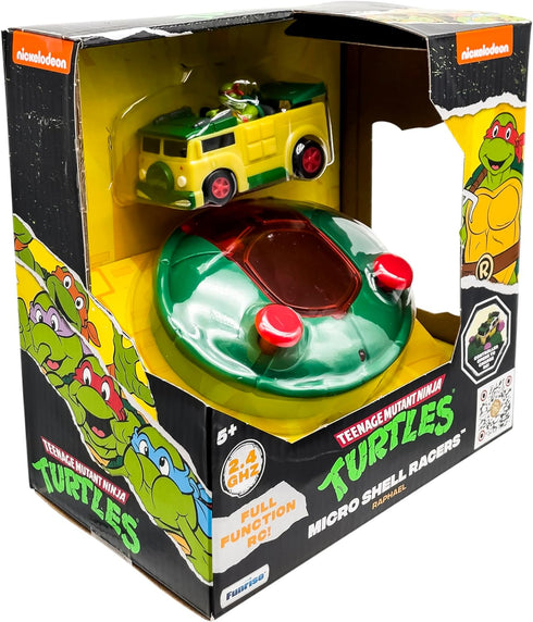 Teenage Mutant Ninja Turtles 3" Micro Shell Racers, Raphael, Ages 5+ - 2.4 Ghz Rc Vehicle with Turtle Half Shell Controller - Collect All 4!...