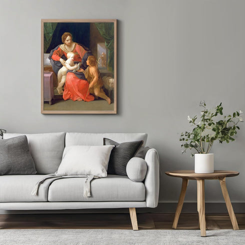 Posterizer 1 pcs-Virgin and Child with Saint John the Baptist poster-Religious Posters-Gifts for Christians -Decor for Church, Sunday School Class...