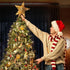 Rattan 3D Star Tree Topper - 12" Rustic Rattan Star with Built-in 10-Bulb String Lights for Christmas Tree Decoration...