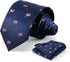 Men's American Flag Tie Set 3.27" (8.3CM) USA Flag Neckties and Pocket Square Set with Gift Box...