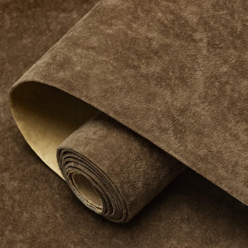 Self Adhesive Felt Velvet Fabric Liner Velvet Drawer Liner for Jewelry Drawer Craft Felt Fabric Sheet Art & Craft Making 14.2" x 78" (Brown)...