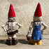 2PCS Male and Female Halloween Skeleton Gnome Couple Garden Statue Zombie Gnome Sculptures Resin Dwarf Figurines for Indoor Home Ornaments Outdoor...