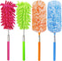 4 pcs Extendable and Washable Microfibre Feather Duster,13" to 30" Reachable, Microfibre Cleaning Tool, Small Dusters for Cleaning Office, Car, Co...