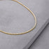 Cubic Zirconia Choker Adjustable 12-14 Inch | 1.75mm Round Cut Tennis CZ Chain Necklace Gold for Layering | Bridal Party Gold Jewelry Hypoallergen...