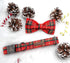Lionheart glory Christmas Dog Bow Collar Plaid Bow Dog Collar Girl or Boy Dog Bow Tie Collar Pet Gift Adjustable Dog Collar for Small Dog...