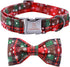Lionheart glory Christmas Plaid Dog Collar Adjustable Soft Dog Collar with Bowtie, Pet Gift Dog Collars Bow for Small Medium Large Dogs...