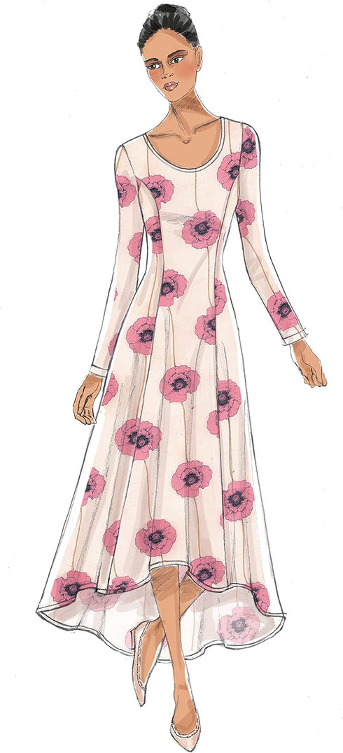Vogue Patterns Misses' Knit Fit and Flare Dresses Sewing Pattern, 14-16-18-20-22, Red...