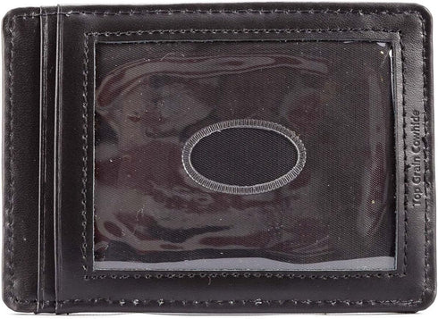 Big Skinny Men's Leather Magnetic Money Clip Slim Wallet, Holds Up to 12 Cards, Black...