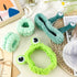 4Pcs Spa Headband for Washing Face Wristband Set for Women Girls Frog Snail Makeup Skincare Facial Shower Coral Fleece Head Wraps Cute Soft Blue G...
