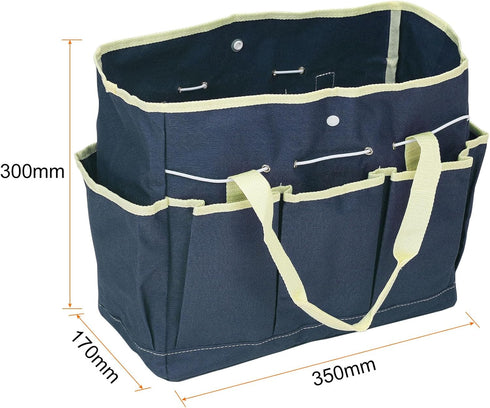Garden Tool Bag 14" x 6.7" x 12" Large Oxford Waterproof with Pockets Garden Tote Bag Gardening Plant Tool Organizer Storage Carrier Store for Out...