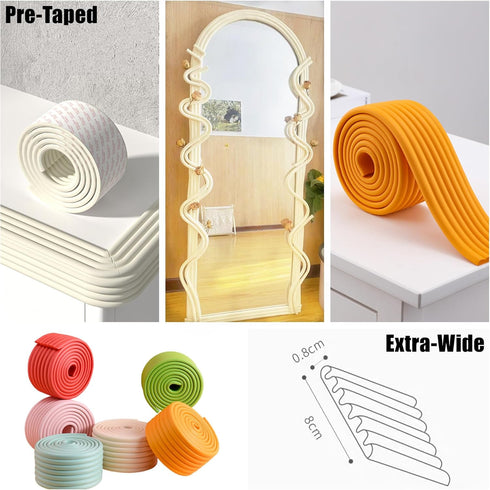 M2cbridge Multifunctional Edge and Corner Guard Coverage Baby Safety Bumper DIY 6.5 Ft (Coffee)...