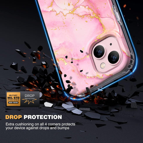 Diaclara Designed for iPhone 13 Case, Full Body Rugged Case with Built-in Touch Sensitive Anti-Scratch Screen Protector, Soft TPU Bumper Case for ...