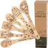 Bejky 6-Pcs Wooden Bamboo Spoons Set - Organic Food Cooking Utensils - Kitchen Accessories and Home Decor - Cookware Gifts for Women - Nonstick Ea...