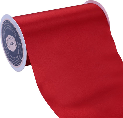 VATIN 6 Inch x 22Yards Wide Red Satin Solid Ribbon Large Ribbon for Grand Opening Ribbon Cutting Ceremony Kit Wedding Birthday Party Decoration Gi...
